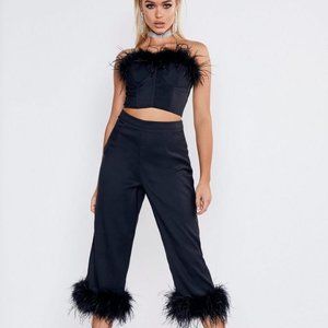 Feather Trim Bralette